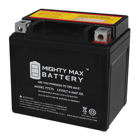 MIGHTY MAX BATTERY 12-Volt 6 Ah 130 CCA Rechargeable Sealed Lead Acid Battery YTZ7S